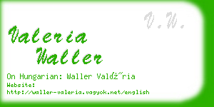 valeria waller business card